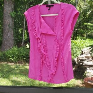 BCBG Pink Silk Blouse